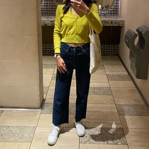 Blue Levi’s ribcage straight jeans